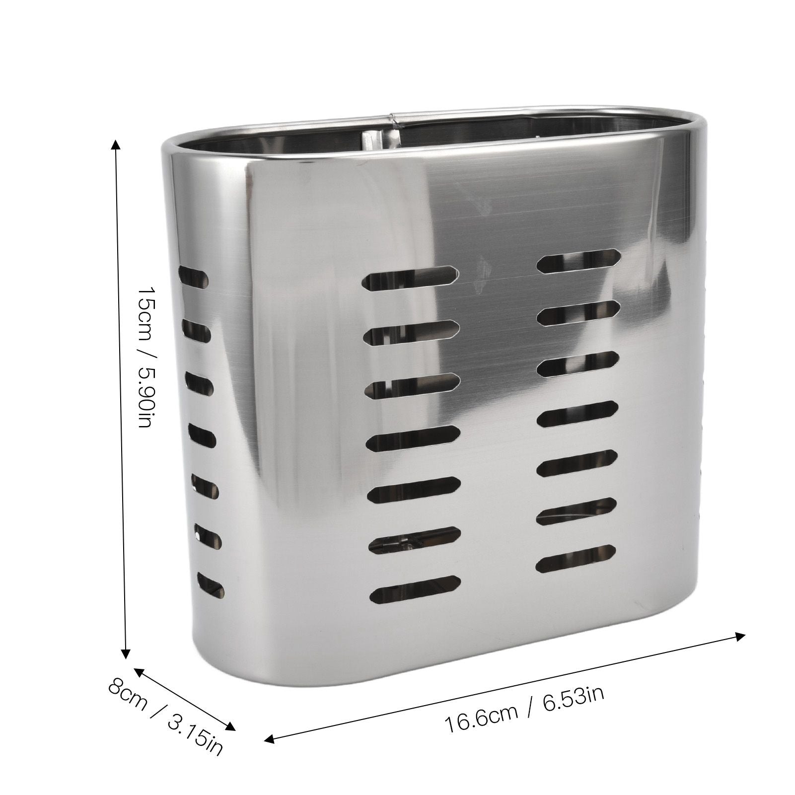 Chopsticks Hanging Organizer Stainless Steel Utensil Drying Racks with Hollow Design for Kitchen V1294-YM0523-3118220026711
