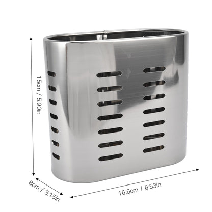 Chopsticks Hanging Organizer Stainless Steel Utensil Drying Racks with Hollow Design for Kitchen V1294-YM0523-3118220026711