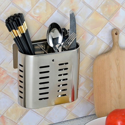 Chopsticks Hanging Organizer Stainless Steel Utensil Drying Racks with Hollow Design for Kitchen V1294-YM0523-3118220026711