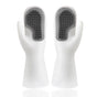 Cleaning Brush Dishwashing Gloves PVC Thickened for Kitchen Housework Tools SuppliesDouble Gray V1294-YM0523-3118220026817