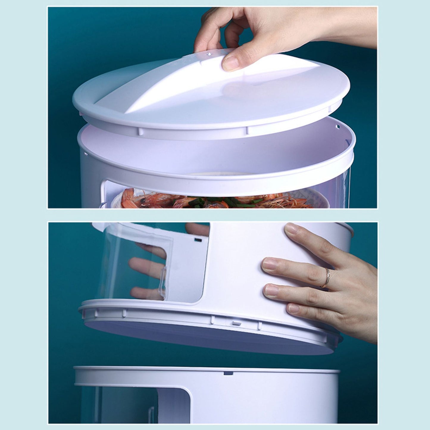 Insulated Food Cover Multilayer Heat Preservation Warm Intimate Effective Isolation Stackable Dish Cover3 V1294-YM0523-3118220027413