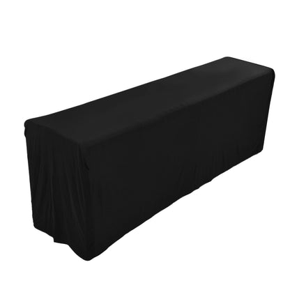 Table Cover Rectangular Wrinkle Resistant Washable Universal Black Stretch Tablecloth for Wedding Party V1294-YM0523-3118220027812