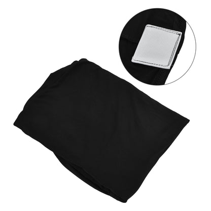 Table Cover Rectangular Wrinkle Resistant Washable Universal Black Stretch Tablecloth for Wedding Party V1294-YM0523-3118220027812