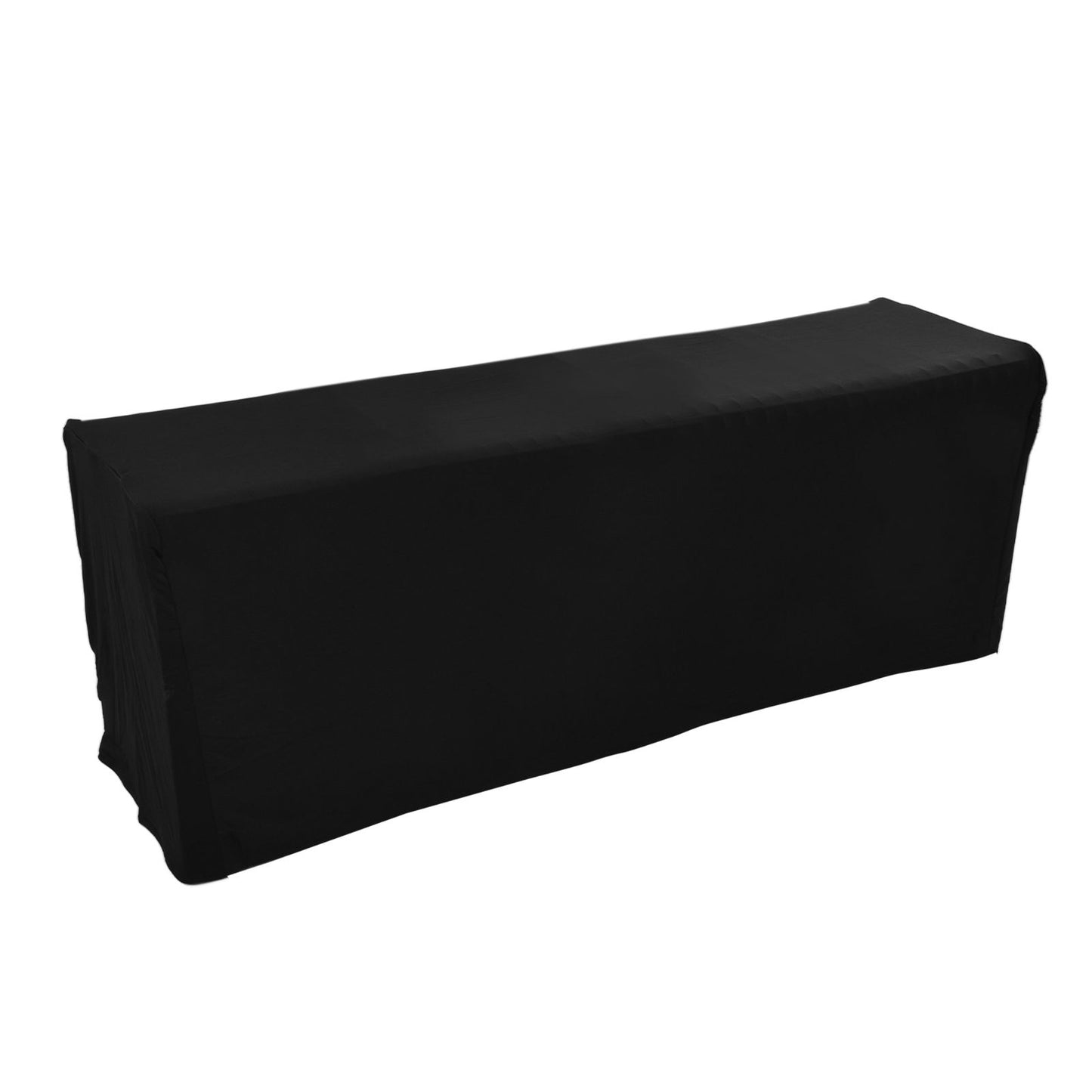 Table Cover Rectangular Wrinkle Resistant Washable Universal Black Stretch Tablecloth for Wedding Party V1294-YM0523-3118220027813