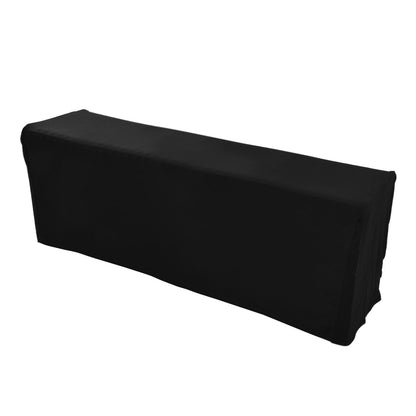 Table Cover Rectangular Wrinkle Resistant Washable Universal Black Stretch Tablecloth for Wedding Party V1294-YM0523-3118220027813