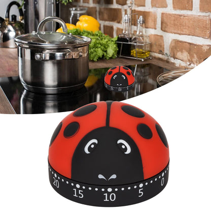 Kitchen Timer Ladybug Look 70db Alert Practical Stainless Steel Cooking Timer for Kitchen Cooking Homework V1294-YM0523-3118220028011