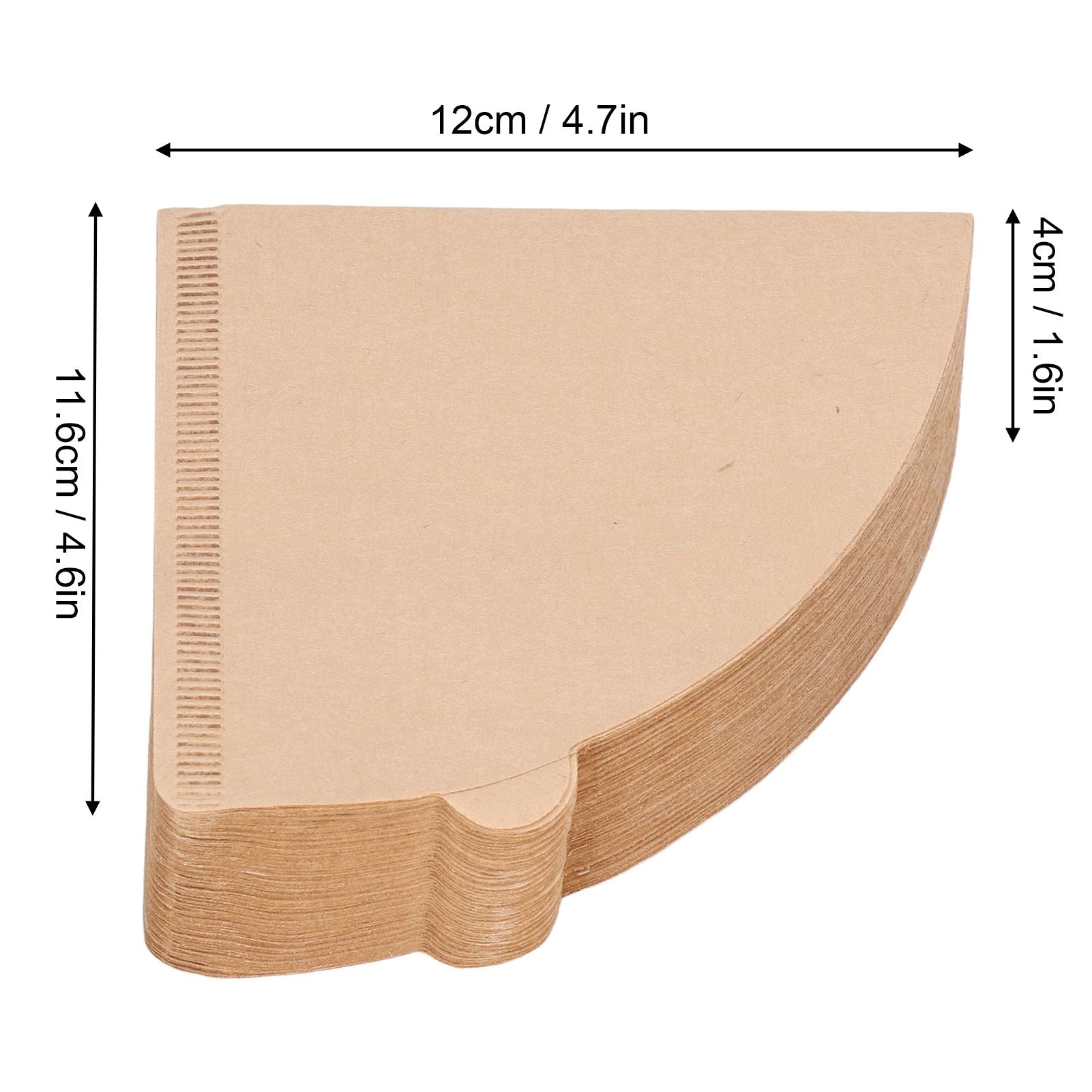 100PCS Coffee Filter Paper Cone Shaped Disposable Coffee Strainer Paper Natural Filter Paper AccessoryV60 V1294-YM0523-3118220028412