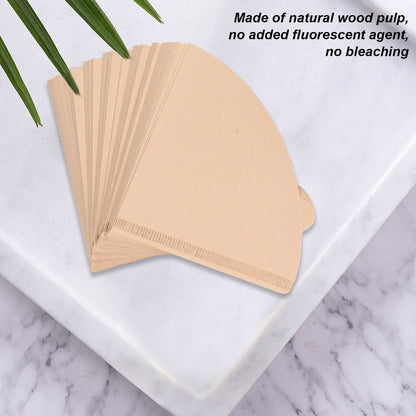 100PCS Coffee Filter Paper Cone Shaped Disposable Coffee Strainer Paper Natural Filter Paper AccessoryV60 V1294-YM0523-3118220028412