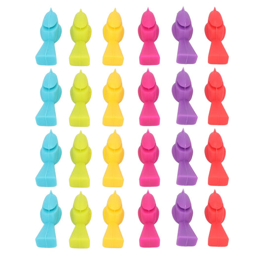 4 Set Wine Cup Labels Silicone Reusable Bird Shape Drinking Glass Identifier Markers for Bars Parties V1294-YM0523-3118220028611