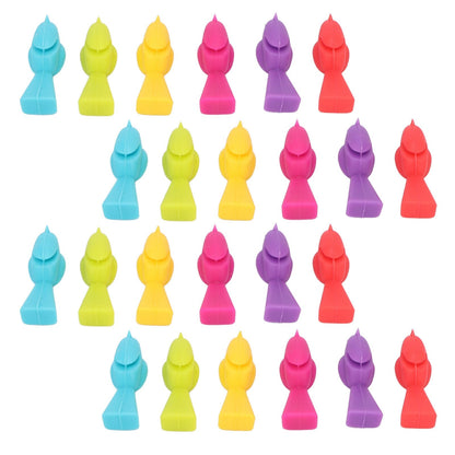 4 Set Wine Cup Labels Silicone Reusable Bird Shape Drinking Glass Identifier Markers for Bars Parties V1294-YM0523-3118220028611