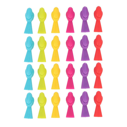 4 Set Wine Cup Labels Silicone Reusable Bird Shape Drinking Glass Identifier Markers for Bars Parties V1294-YM0523-3118220028611