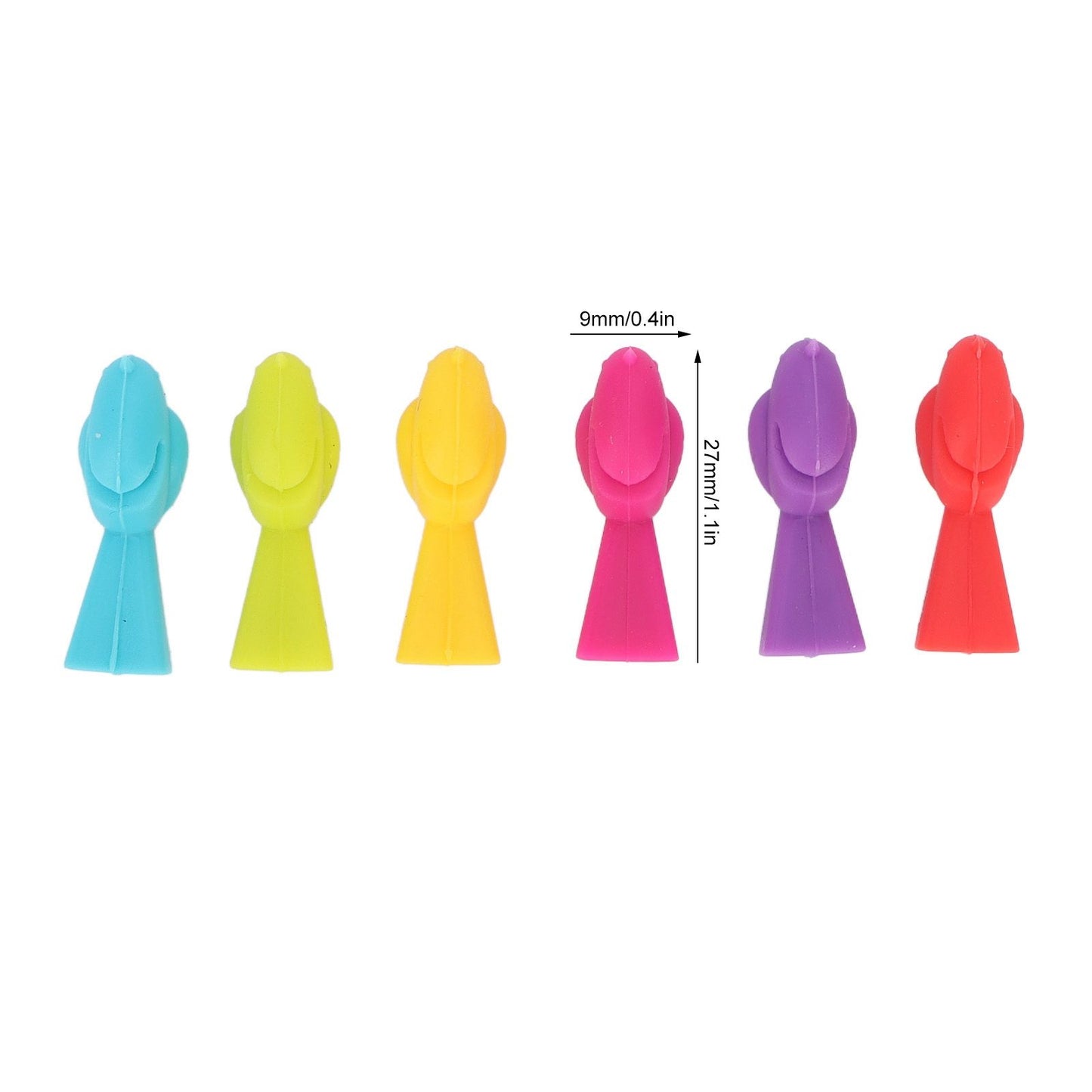 4 Set Wine Cup Labels Silicone Reusable Bird Shape Drinking Glass Identifier Markers for Bars Parties V1294-YM0523-3118220028611