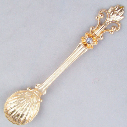 4Pcs Coffee Spoons Set Vintage Aluminum Alloy Dessert Spoons with Orris Pattern for Home Kitchen Use V1294-YM0523-3118220034111