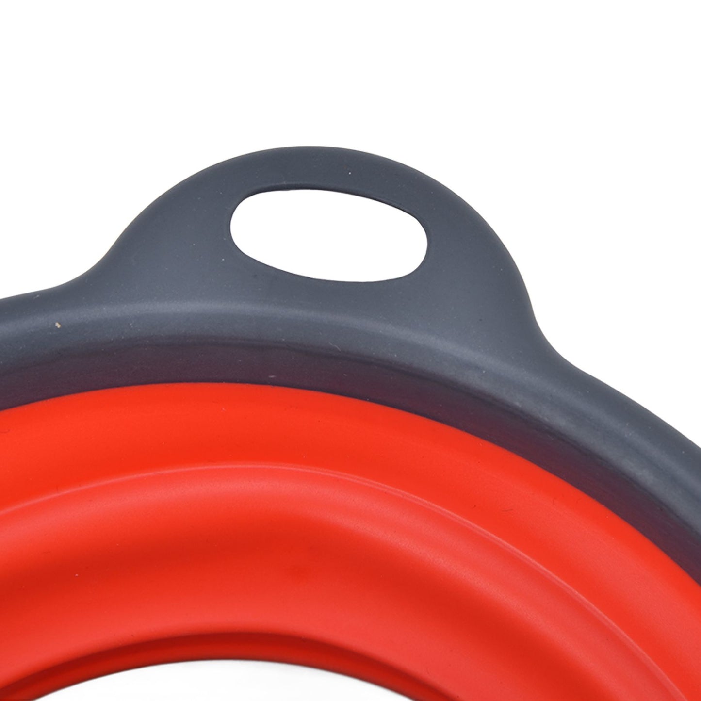 4PCS Collapsible Colander Strainer Round with Handle Hanging Hole for Pasta Vegetables FruitsRed V1294-YM0523-3118220034511