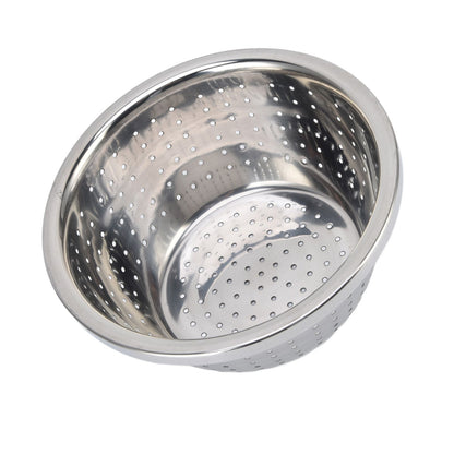 Vegetable Washing Basket Rustproof Multifunction Stainless Steel Colander for Kitchen Household Silver18cm V1294-YM0523-3118220035711