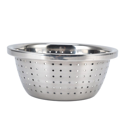 Vegetable Washing Basket Rustproof Multifunction Stainless Steel Colander for Kitchen Household Silver18cm V1294-YM0523-3118220035711