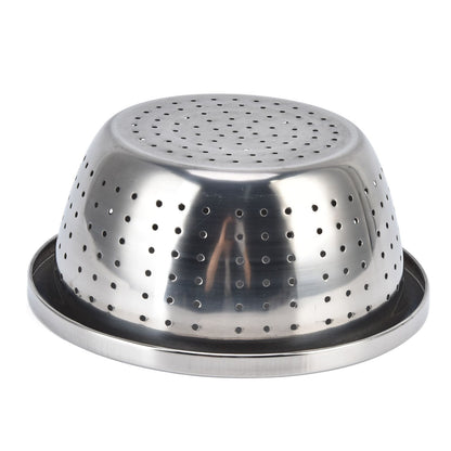 Vegetable Washing Basket Rustproof Multifunction Stainless Steel Colander for Kitchen Household Silver18cm V1294-YM0523-3118220035711