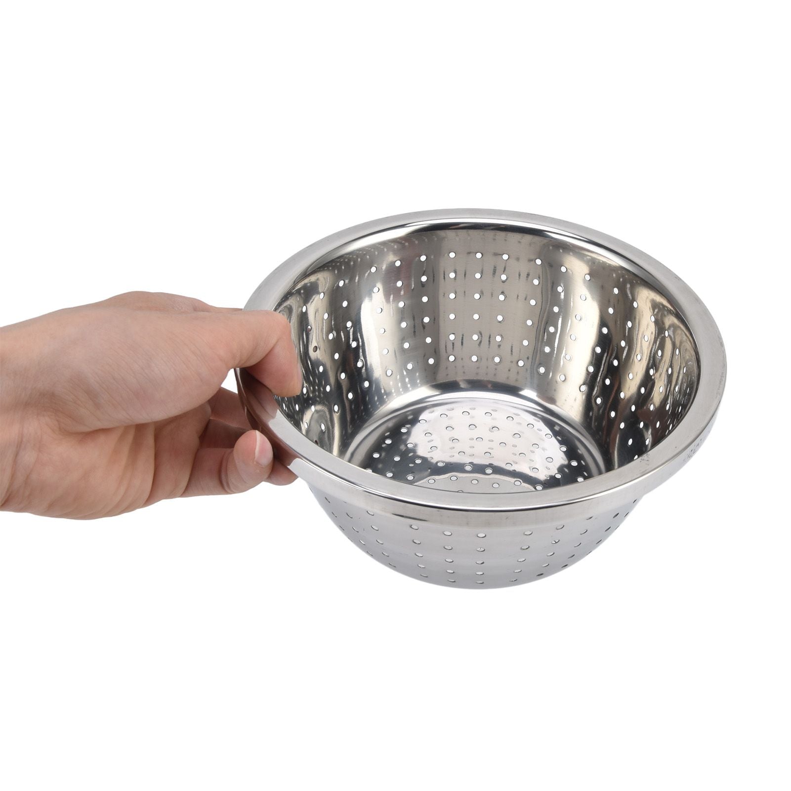 Vegetable Washing Basket Rustproof Multifunction Stainless Steel Colander for Kitchen Household Silver18cm V1294-YM0523-3118220035711