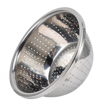 Vegetable Washing Basket Rustproof Multifunction Stainless Steel Colander for Kitchen Household Silver22cm V1294-YM0523-3118220035713