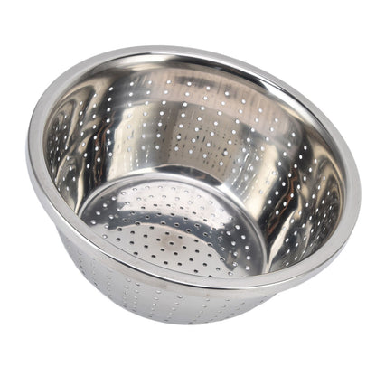 Vegetable Washing Basket Rustproof Multifunction Stainless Steel Colander for Kitchen Household Silver22cm V1294-YM0523-3118220035713