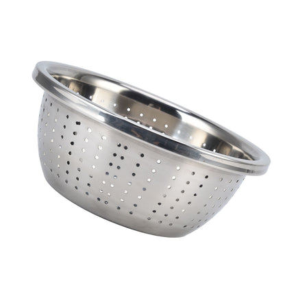 Vegetable Washing Basket Rustproof Multifunction Stainless Steel Colander for Kitchen Household Silver22cm V1294-YM0523-3118220035713