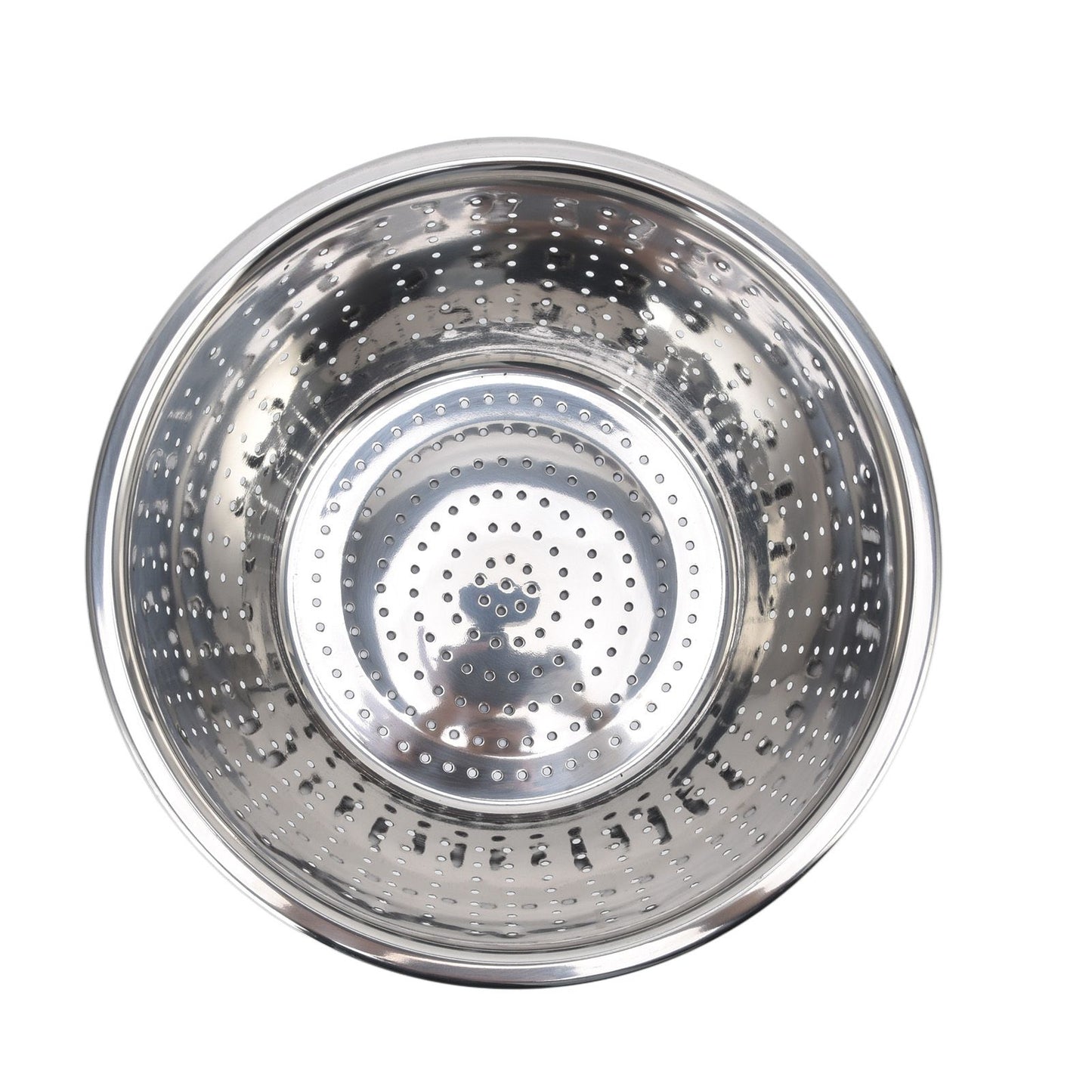 Vegetable Washing Basket Rustproof Multifunction Stainless Steel Colander for Kitchen Household Silver24cm V1294-YM0523-3118220035714