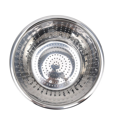 Vegetable Washing Basket Rustproof Multifunction Stainless Steel Colander for Kitchen Household Silver24cm V1294-YM0523-3118220035714