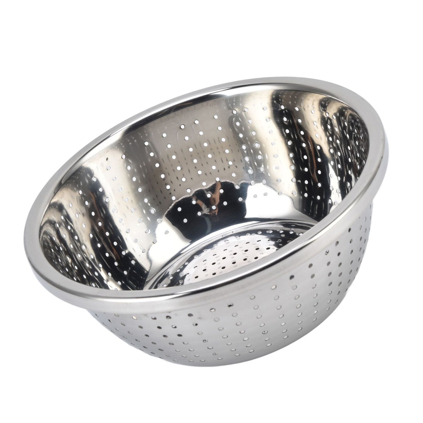 Vegetable Washing Basket Rustproof Multifunction Stainless Steel Colander for Kitchen Household Silver24cm V1294-YM0523-3118220035714