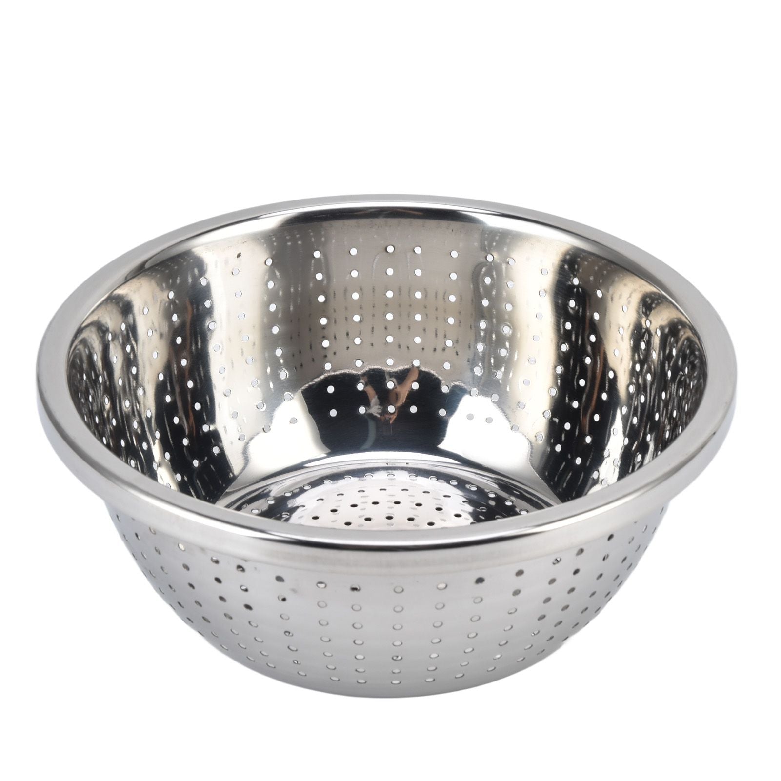 Vegetable Washing Basket Rustproof Multifunction Stainless Steel Colander for Kitchen Household Silver24cm V1294-YM0523-3118220035714