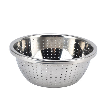 Vegetable Washing Basket Rustproof Multifunction Stainless Steel Colander for Kitchen Household Silver24cm V1294-YM0523-3118220035714
