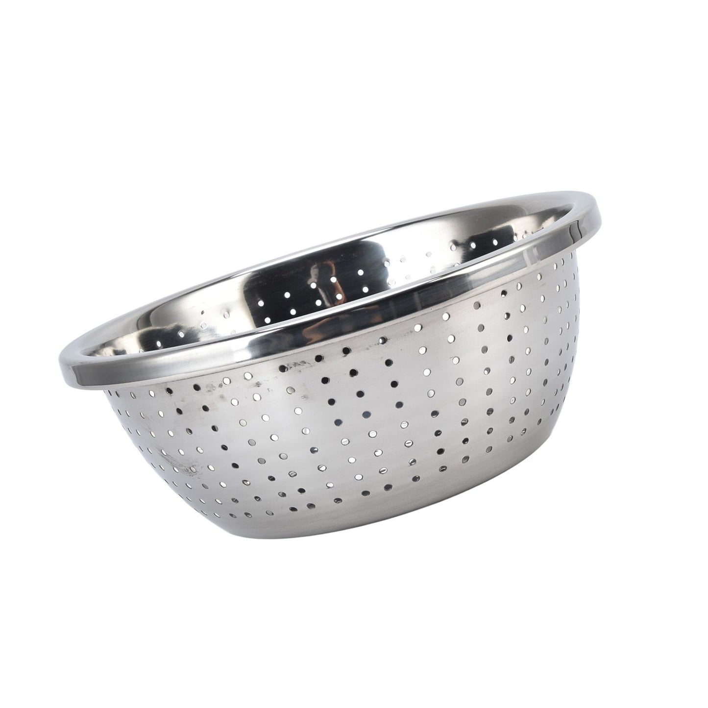 Vegetable Washing Basket Rustproof Multifunction Stainless Steel Colander for Kitchen Household Silver24cm V1294-YM0523-3118220035714