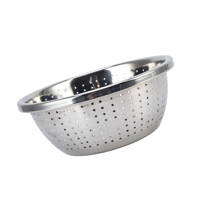 Vegetable Washing Basket Rustproof Multifunction Stainless Steel Colander for Kitchen Household Silver24cm V1294-YM0523-3118220035714