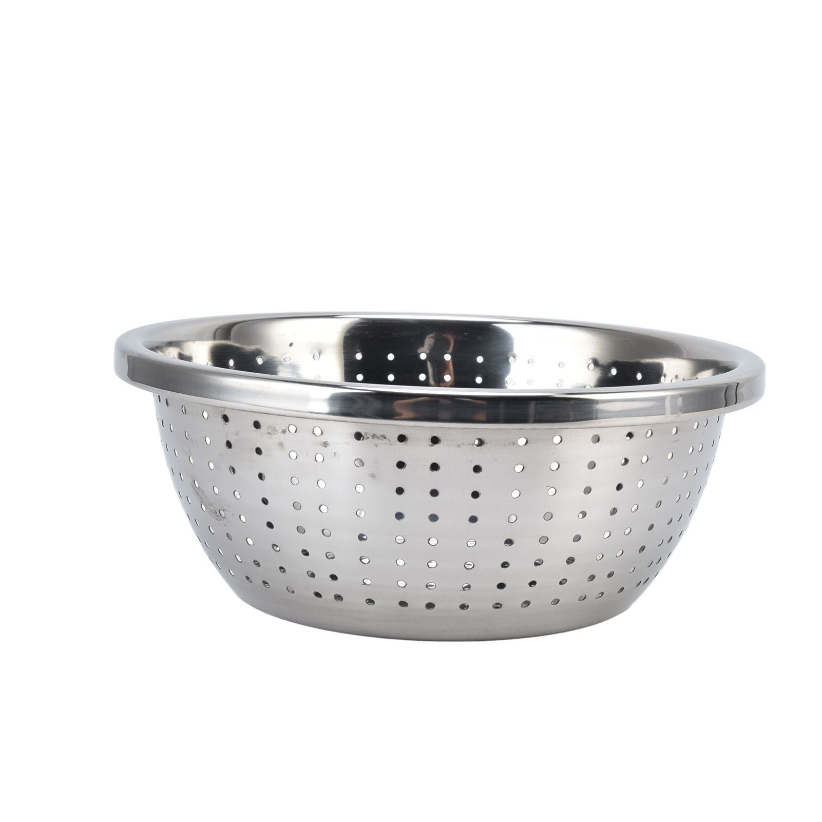 Vegetable Washing Basket Rustproof Multifunction Stainless Steel Colander for Kitchen Household Silver24cm V1294-YM0523-3118220035714