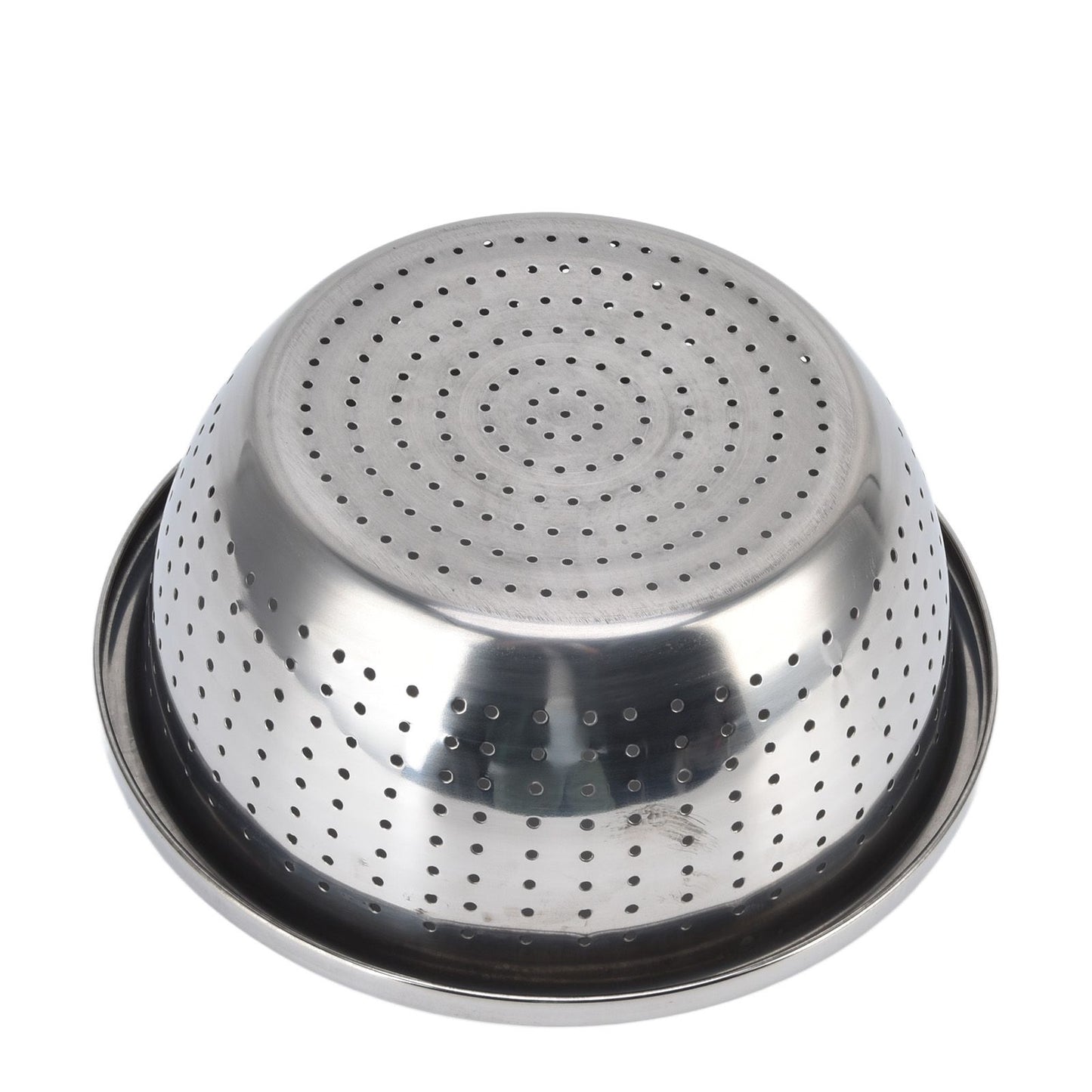 Vegetable Washing Basket Rustproof Multifunction Stainless Steel Colander for Kitchen Household Silver24cm V1294-YM0523-3118220035714