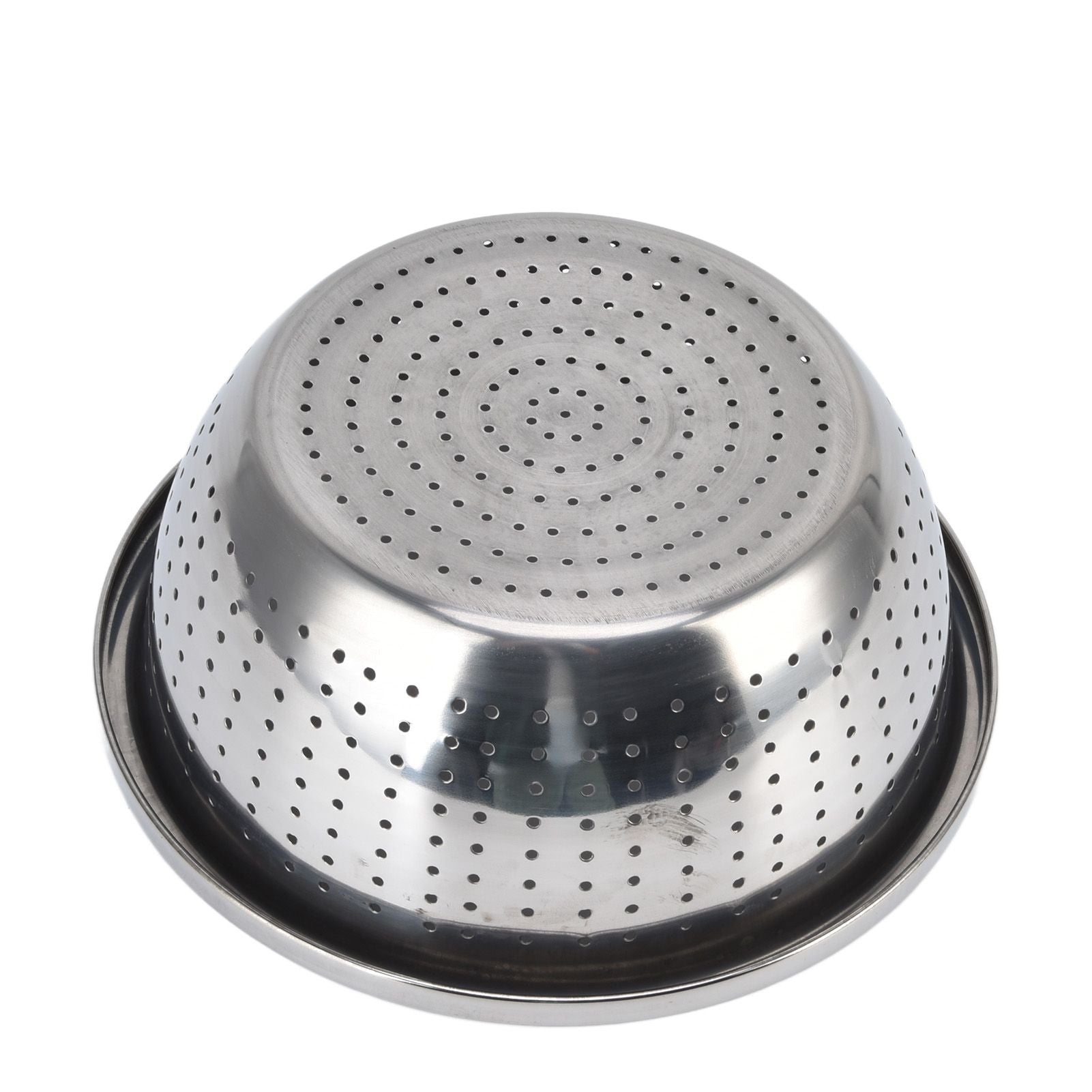 Vegetable Washing Basket Rustproof Multifunction Stainless Steel Colander for Kitchen Household Silver24cm V1294-YM0523-3118220035714