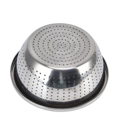 Vegetable Washing Basket Rustproof Multifunction Stainless Steel Colander for Kitchen Household Silver24cm V1294-YM0523-3118220035714