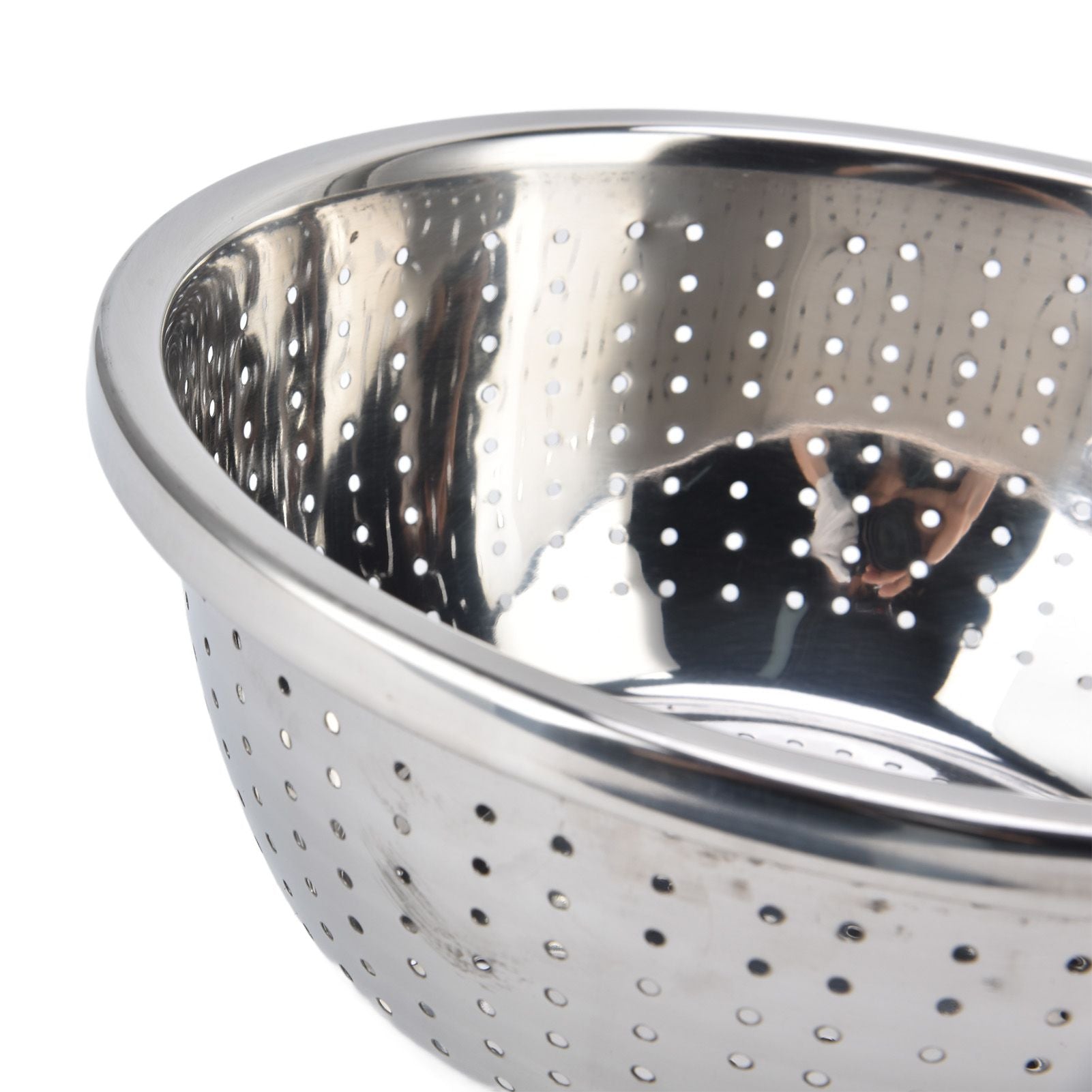 Vegetable Washing Basket Rustproof Multifunction Stainless Steel Colander for Kitchen Household Silver24cm V1294-YM0523-3118220035714