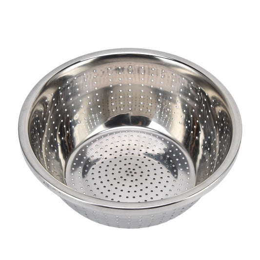 Vegetable Washing Basket Rustproof Multifunction Stainless Steel Colander for Kitchen Household Silver26cm V1294-YM0523-3118220035715