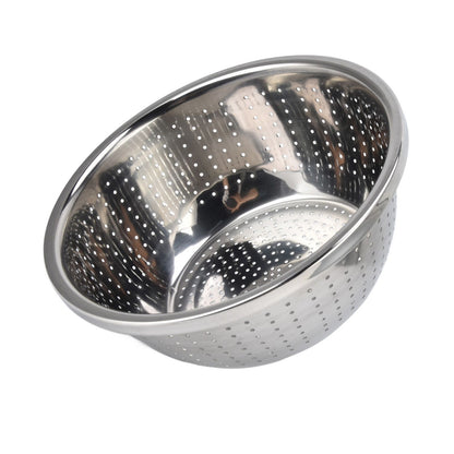 Vegetable Washing Basket Rustproof Multifunction Stainless Steel Colander for Kitchen Household Silver26cm V1294-YM0523-3118220035715
