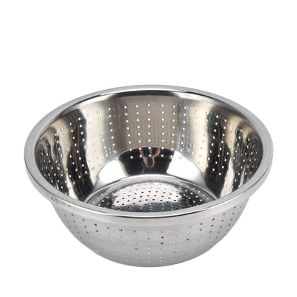 Vegetable Washing Basket Rustproof Multifunction Stainless Steel Colander for Kitchen Household Silver26cm V1294-YM0523-3118220035715