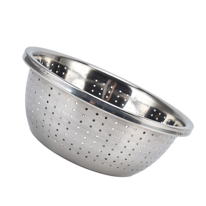 Vegetable Washing Basket Rustproof Multifunction Stainless Steel Colander for Kitchen Household Silver26cm V1294-YM0523-3118220035715