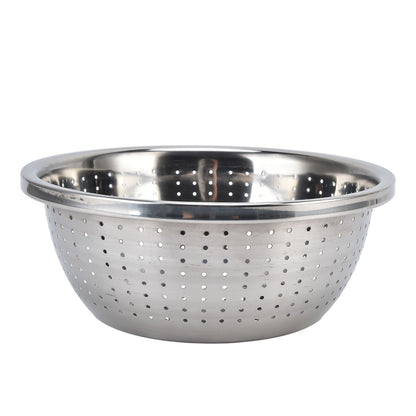 Vegetable Washing Basket Rustproof Multifunction Stainless Steel Colander for Kitchen Household Silver26cm V1294-YM0523-3118220035715