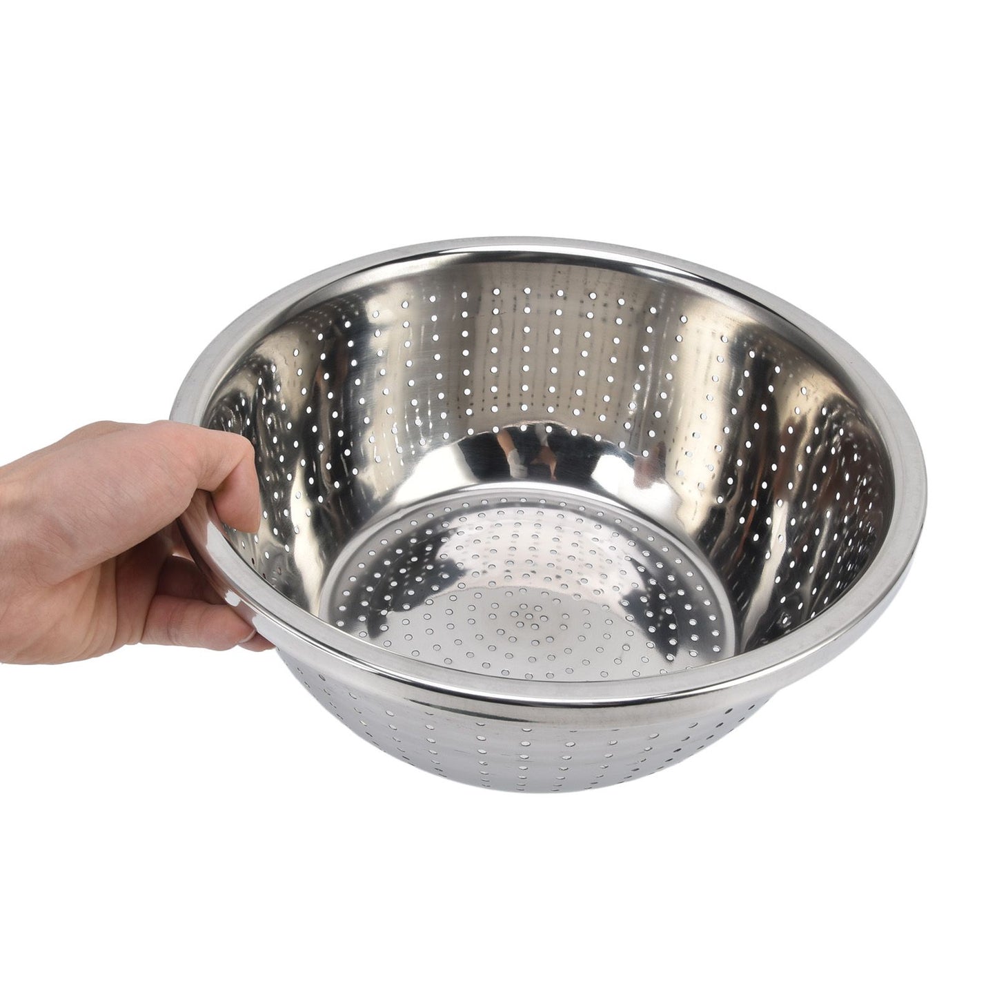 Vegetable Washing Basket Rustproof Multifunction Stainless Steel Colander for Kitchen Household Silver26cm V1294-YM0523-3118220035715
