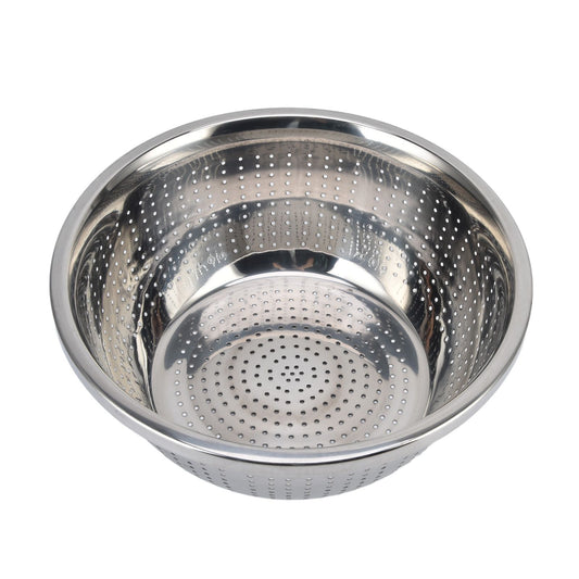 Vegetable Washing Basket Rustproof Multifunction Stainless Steel Colander for Kitchen Household Silver28cm V1294-YM0523-3118220035716