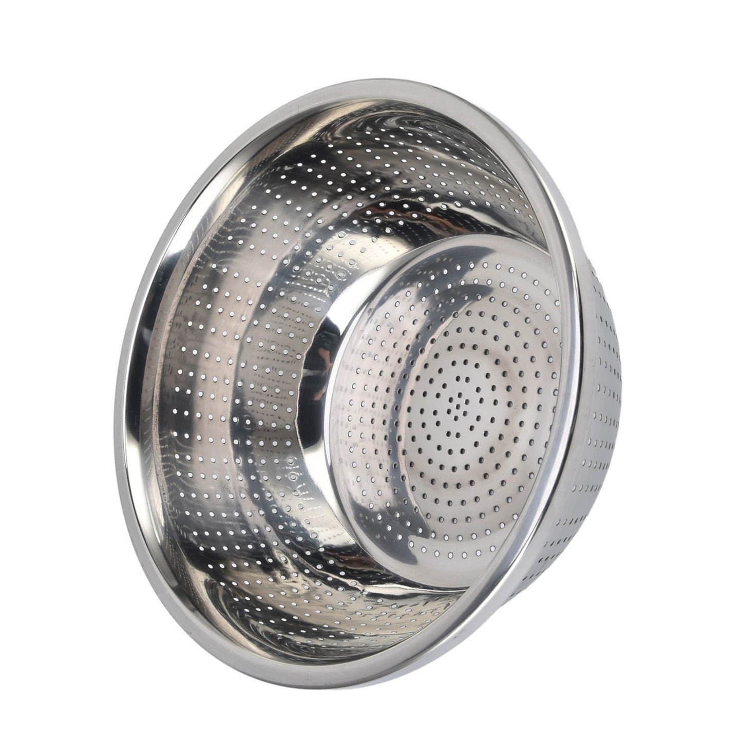 Vegetable Washing Basket Rustproof Multifunction Stainless Steel Colander for Kitchen Household Silver28cm V1294-YM0523-3118220035716