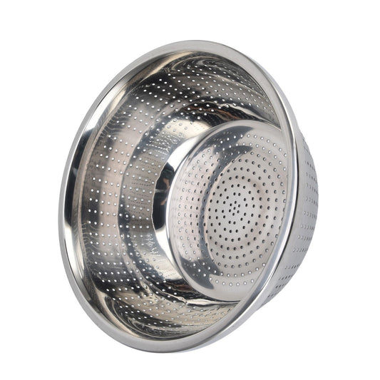 Vegetable Washing Basket Rustproof Multifunction Stainless Steel Colander for Kitchen Household Silver28cm V1294-YM0523-3118220035716