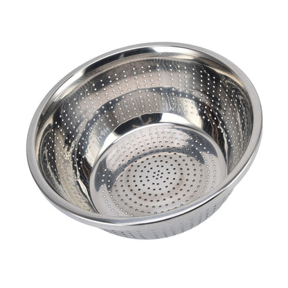 Vegetable Washing Basket Rustproof Multifunction Stainless Steel Colander for Kitchen Household Silver28cm V1294-YM0523-3118220035716