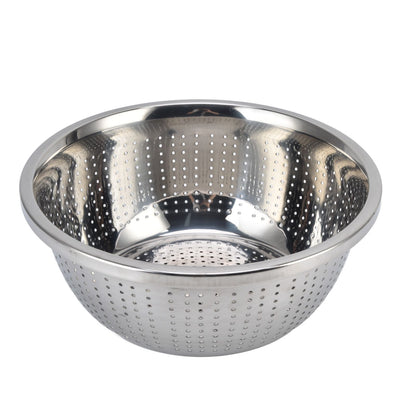Vegetable Washing Basket Rustproof Multifunction Stainless Steel Colander for Kitchen Household Silver28cm V1294-YM0523-3118220035716