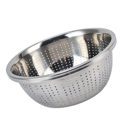 Vegetable Washing Basket Rustproof Multifunction Stainless Steel Colander for Kitchen Household Silver28cm V1294-YM0523-3118220035716