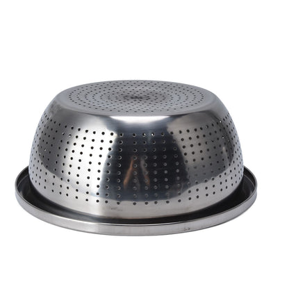 Vegetable Washing Basket Rustproof Multifunction Stainless Steel Colander for Kitchen Household Silver28cm V1294-YM0523-3118220035716